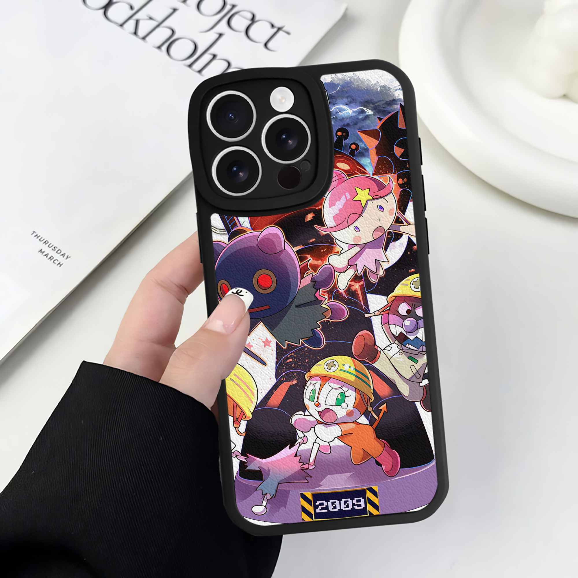 （画像用） アンパンマン Anpanman 【iPhone 16シリーズ対応】シリコンスマホケース（レザー調） 材質：シリコン